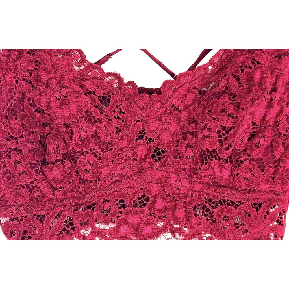 Intimately Free People Lace Cropped Bra Cami Tank Top Adjustable Straps … - Picture 2 of 11